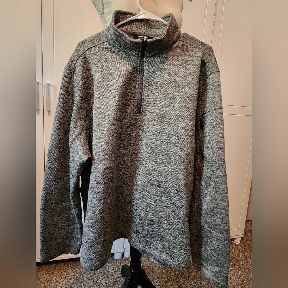 EUC Lands End Size XXL gray sweater pullover